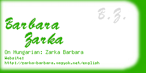 barbara zarka business card